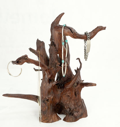 Solid Driftwood Root Sculpture Organic Jewerly Display Nice Patina & Shape Mint!