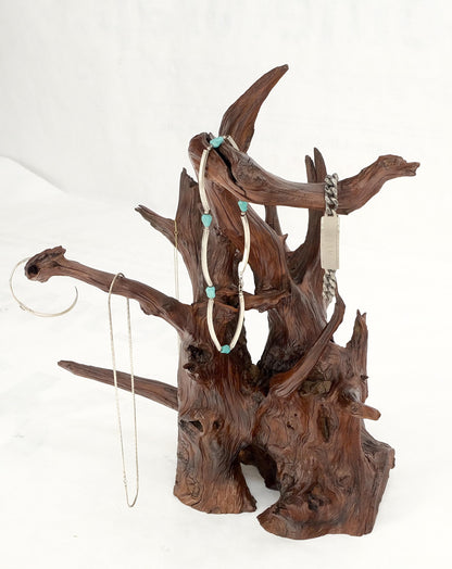 Solid Driftwood Root Sculpture Organic Jewerly Display Nice Patina & Shape Mint!