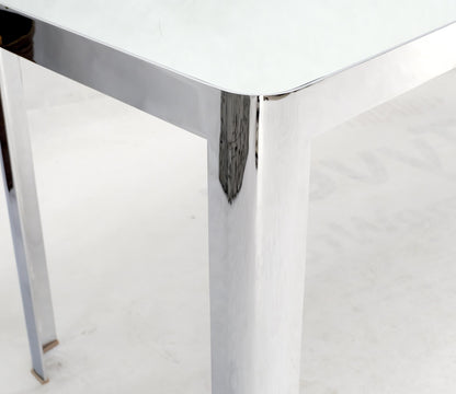 Large & Long Rounded Corners Stainless Steel Chrome Rectangle Console Table