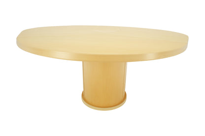 Rare Blond Maple Round Expandable Dining Table 6 Chairs Set Set Denmark MINT!