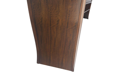 EstablishedLines Pair Century Walnut Waterfall Brand New Old Stock Two Tier Night Tables Stands