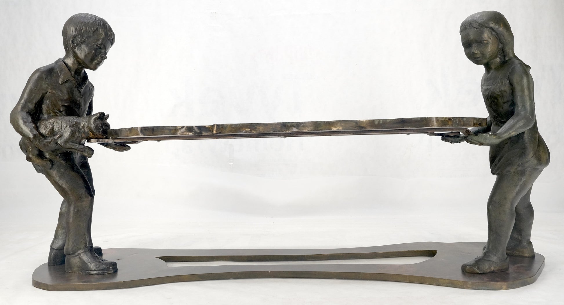EstablishedLines Rare Signed Philip & Kelvin Laverne "Generation" Sculpture Coffee Table c 1970