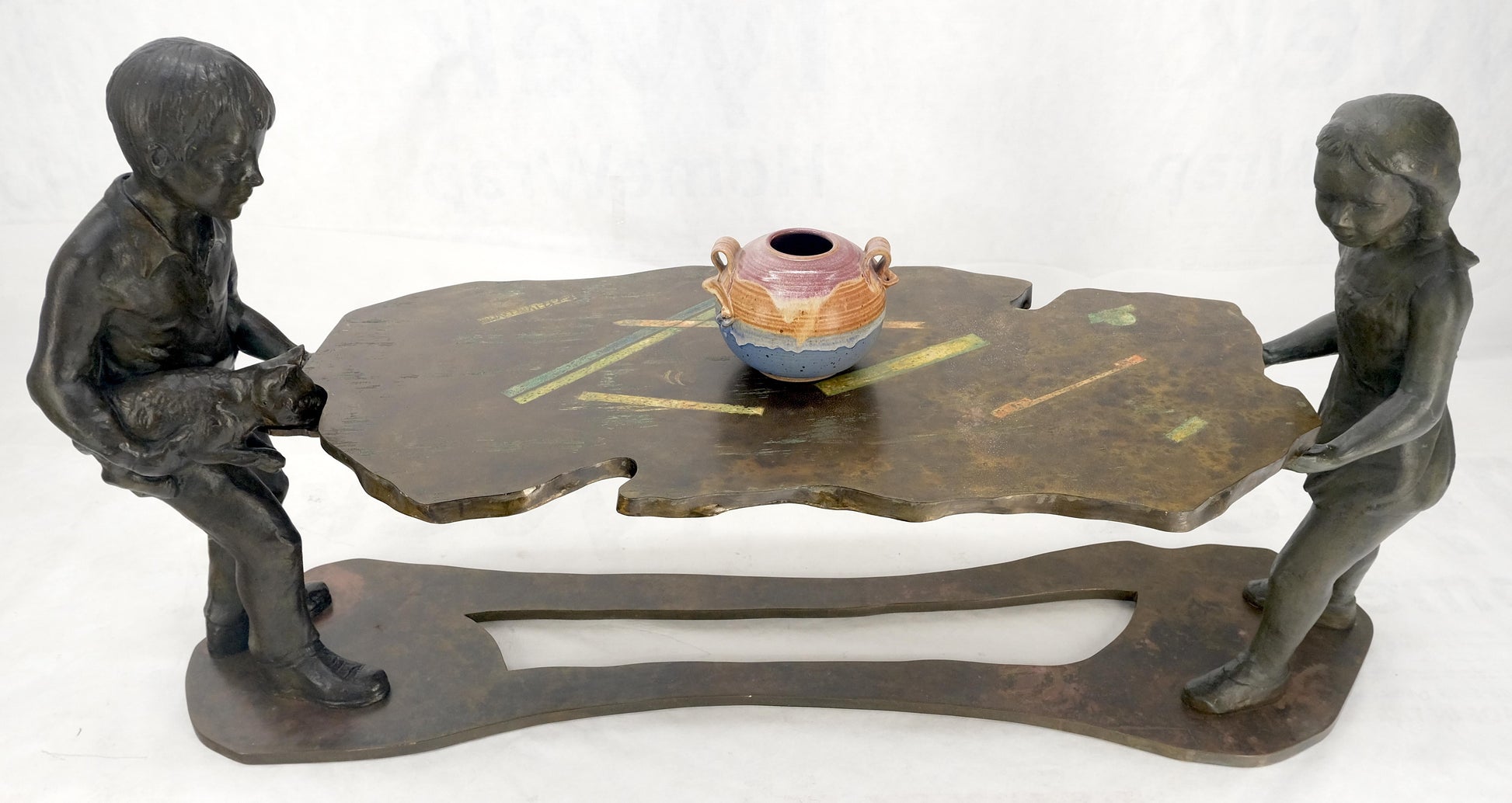 EstablishedLines Rare Signed Philip & Kelvin Laverne "Generation" Sculpture Coffee Table c 1970