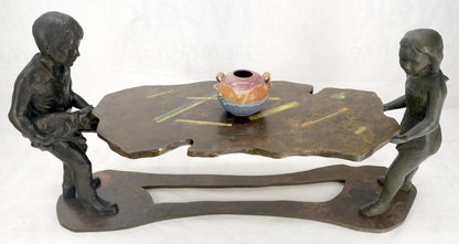 EstablishedLines Rare Signed Philip & Kelvin Laverne "Generation" Sculpture Coffee Table c 1970