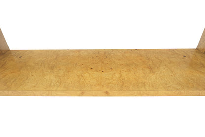 EstablishedLines Mid Century Burl Wood Two Tier long Rectangle Console Sofa Hall Table MINT!