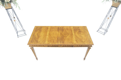 EstablishedLines Heritage Henredon Scalloped Edge Olive Burl Wood Top Desk One Drawer Table MINT!