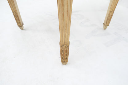 EstablishedLines Round Lacquered Leather parchment Top Occasional Lamp Accent Table Stand