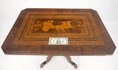 EstablishedLines Dutch 19th Century Marquetry Inlay Top Breakfast Center Occasional Lamp Table