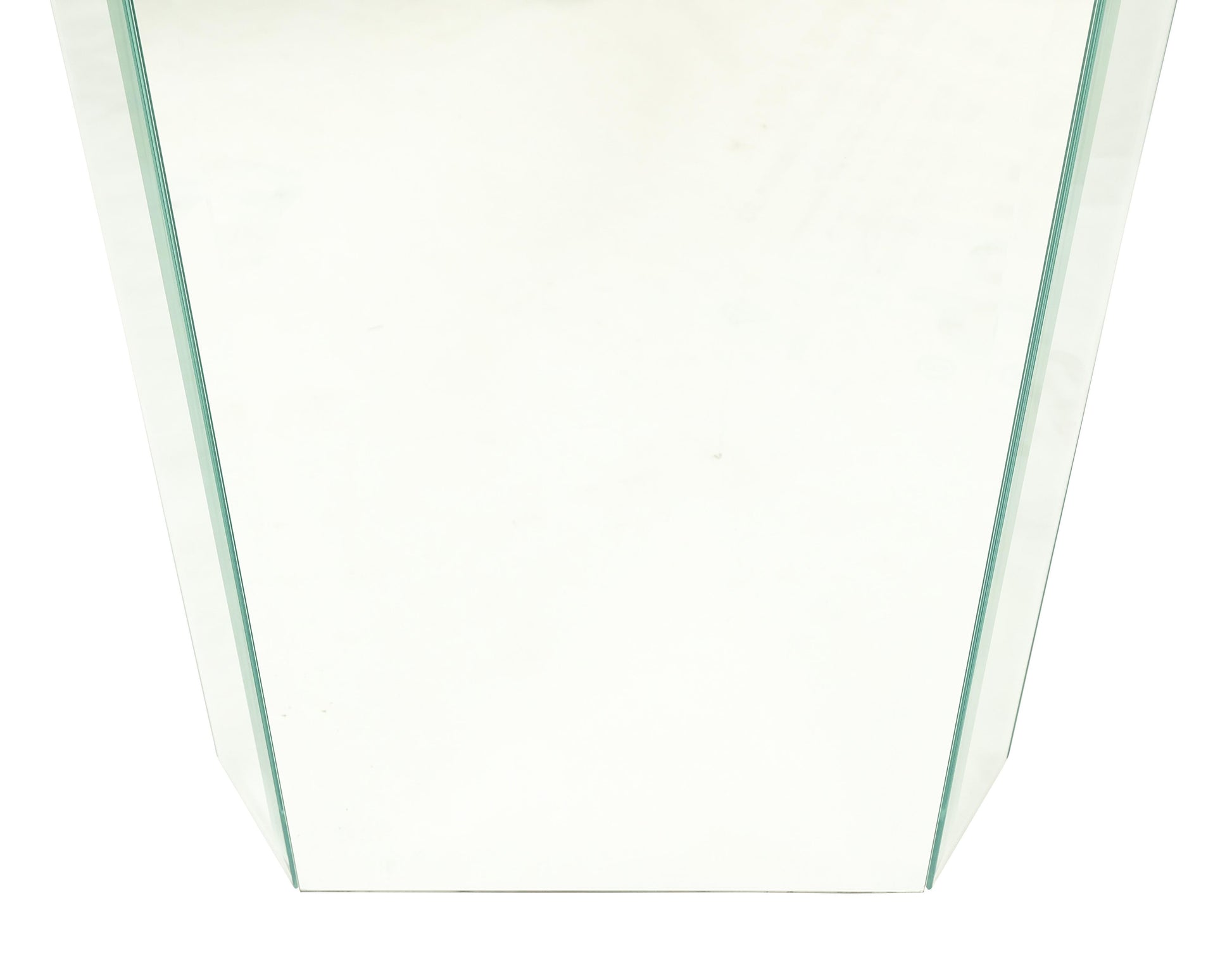 EstablishedLines Mid Century Modern Triangle Cut Corners Glass Beveled Mirror Pedestal Stand MINT