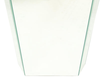 EstablishedLines Mid Century Modern Triangle Cut Corners Glass Beveled Mirror Pedestal Stand MINT