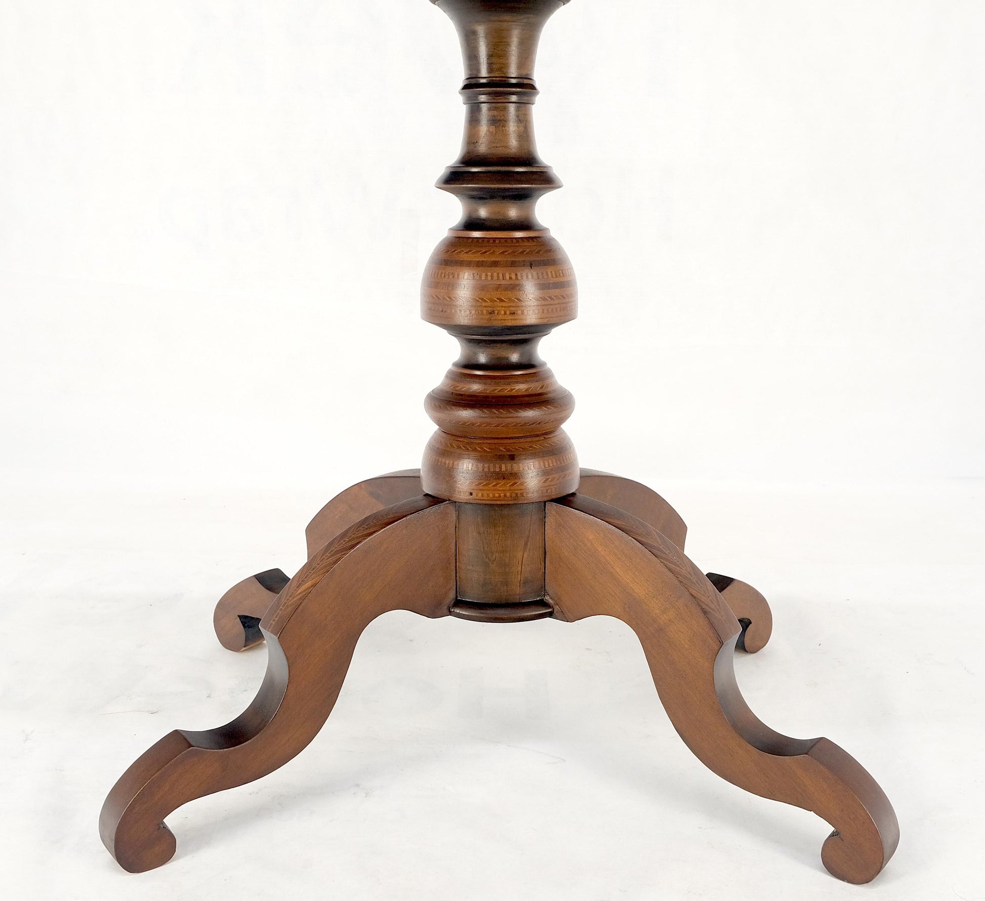 EstablishedLines Dutch 19th Century Marquetry Inlay Top Breakfast Center Occasional Lamp Table