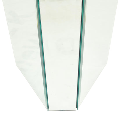 EstablishedLines Mid Century Modern Triangle Cut Corners Glass Beveled Mirror Pedestal Stand MINT