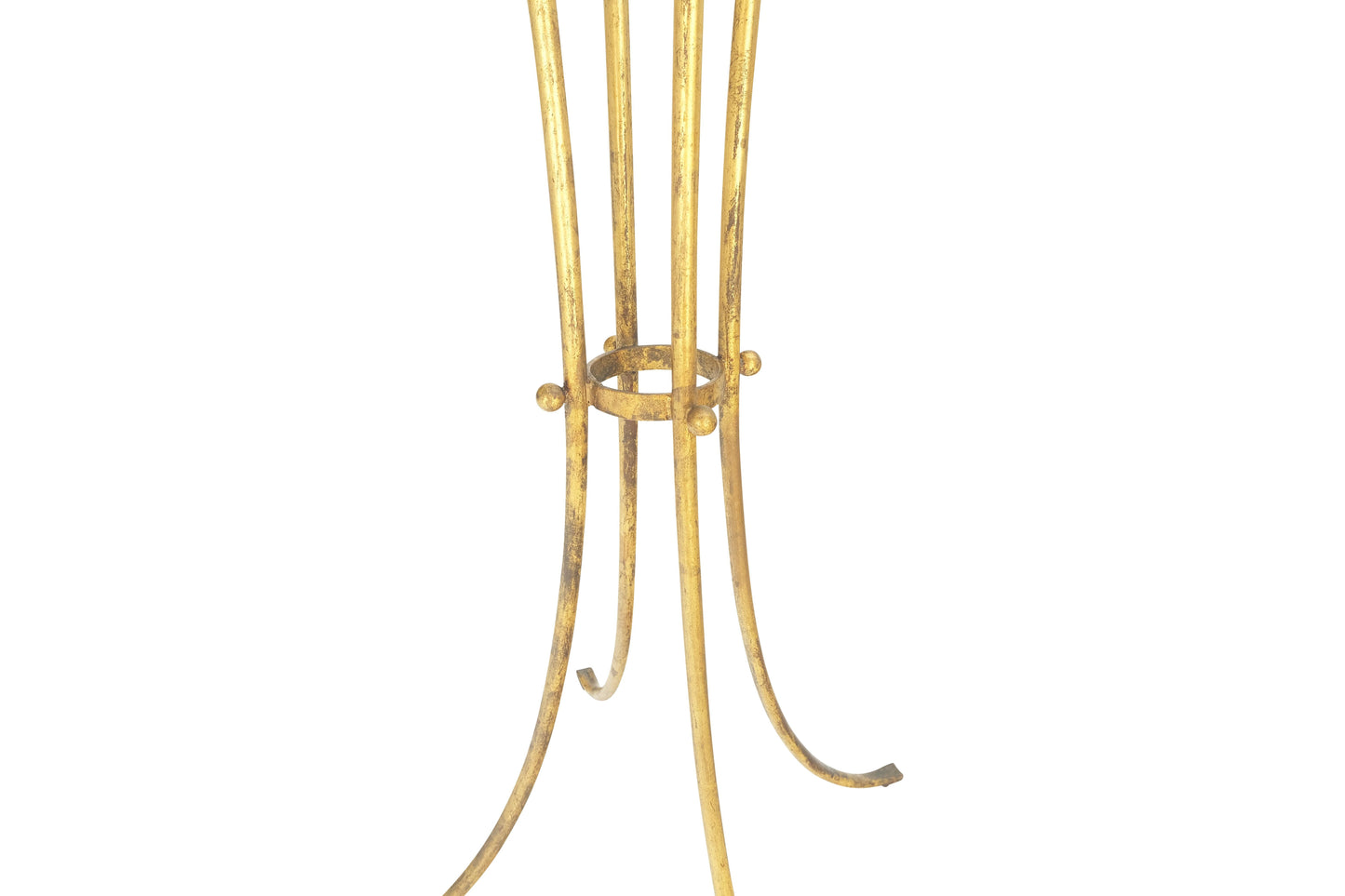 Gilt Wrought Iron "Twisted Rope" Base w/ Tassels Jardiniere Planter Pot MINT!