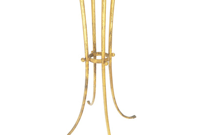 Gilt Wrought Iron "Twisted Rope" Base w/ Tassels Jardiniere Planter Pot MINT!