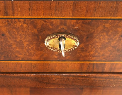 EstablishedLines Bronze Mounts & Pulls Burl Wood Inlay Neoclassical 4 Drawers 48" Dresser MINT!