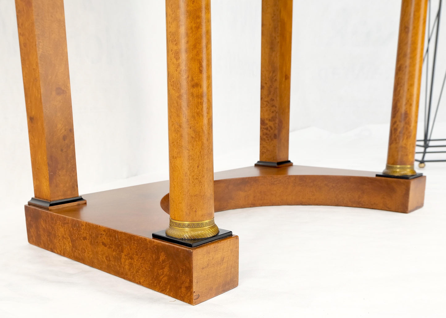 Burl Wood Biedermeier Dressing Table Mirror Matching Chair Cane Seat Mint!