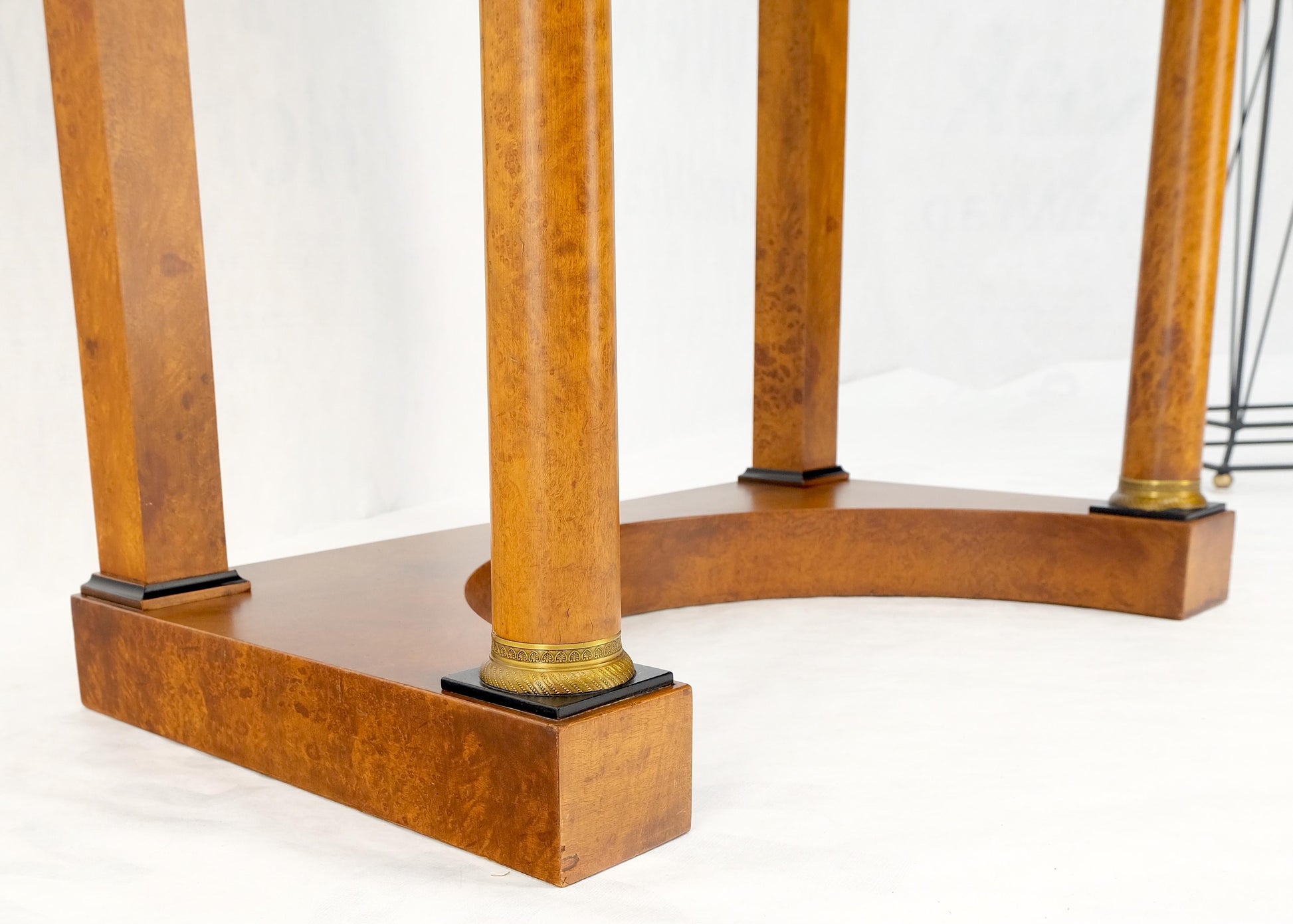 EstablishedLines Burl Wood Biedermeier Dressing Table Mirror Matching Chair Cane Seat Mint!