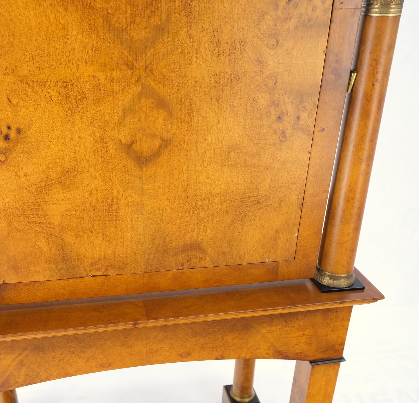 Burl Wood Biedermeier Dressing Table Mirror Matching Chair Cane Seat Mint!
