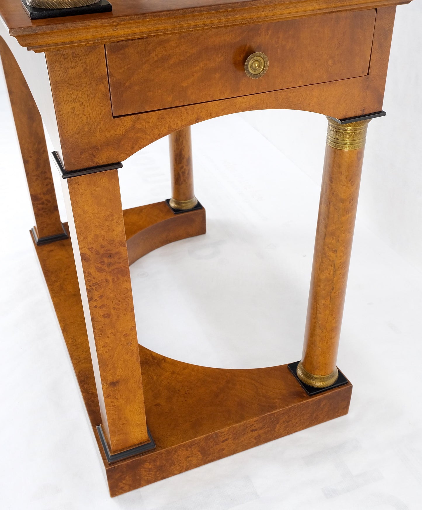 Burl Wood Biedermeier Dressing Table Mirror Matching Chair Cane Seat Mint!