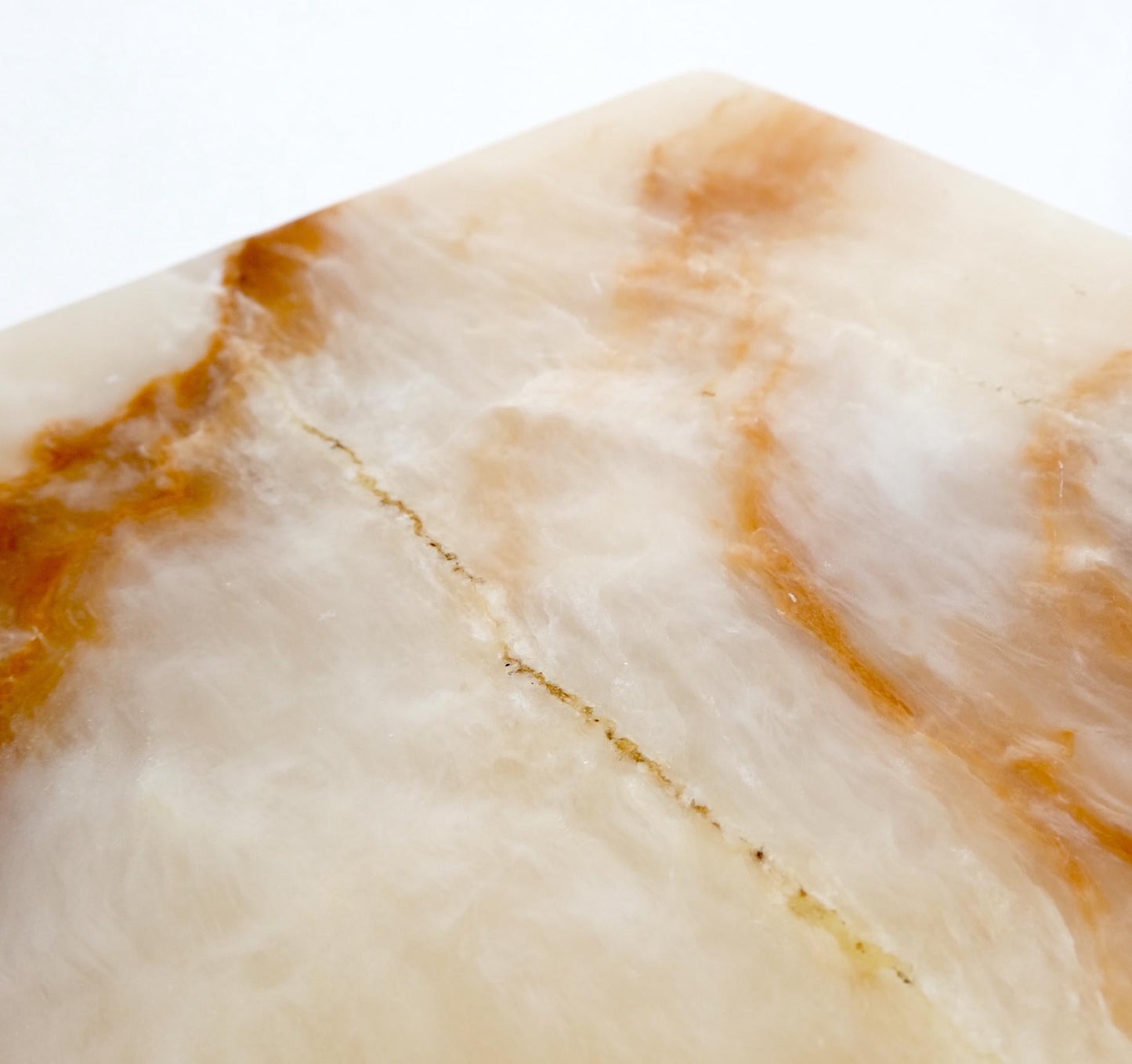 EstablishedLines Vintage Round Turned Onyx Pedestal Stand