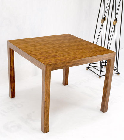 Dunbar Zebra Wood Square Side Lamp Occasional Coffee Table Stand Mint!