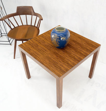 Dunbar Zebra Wood Square Side Lamp Occasional Coffee Table Stand Mint!