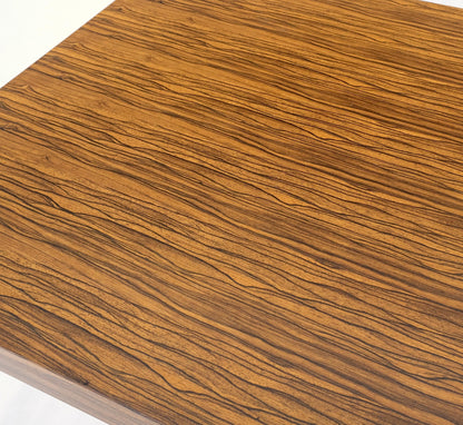 Dunbar Zebra Wood Square Side Lamp Occasional Coffee Table Stand Mint!