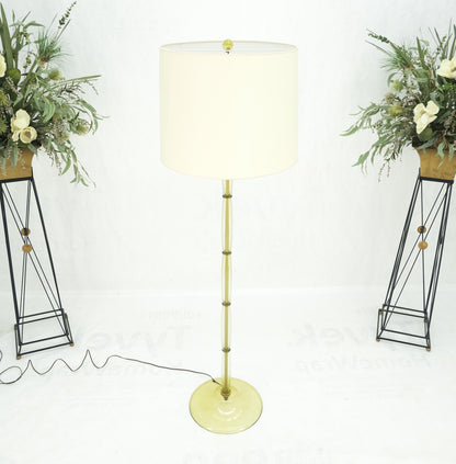 Blown Murano Glass & Brass c1950s Base Mid Century Modern Floor Lamp MINT