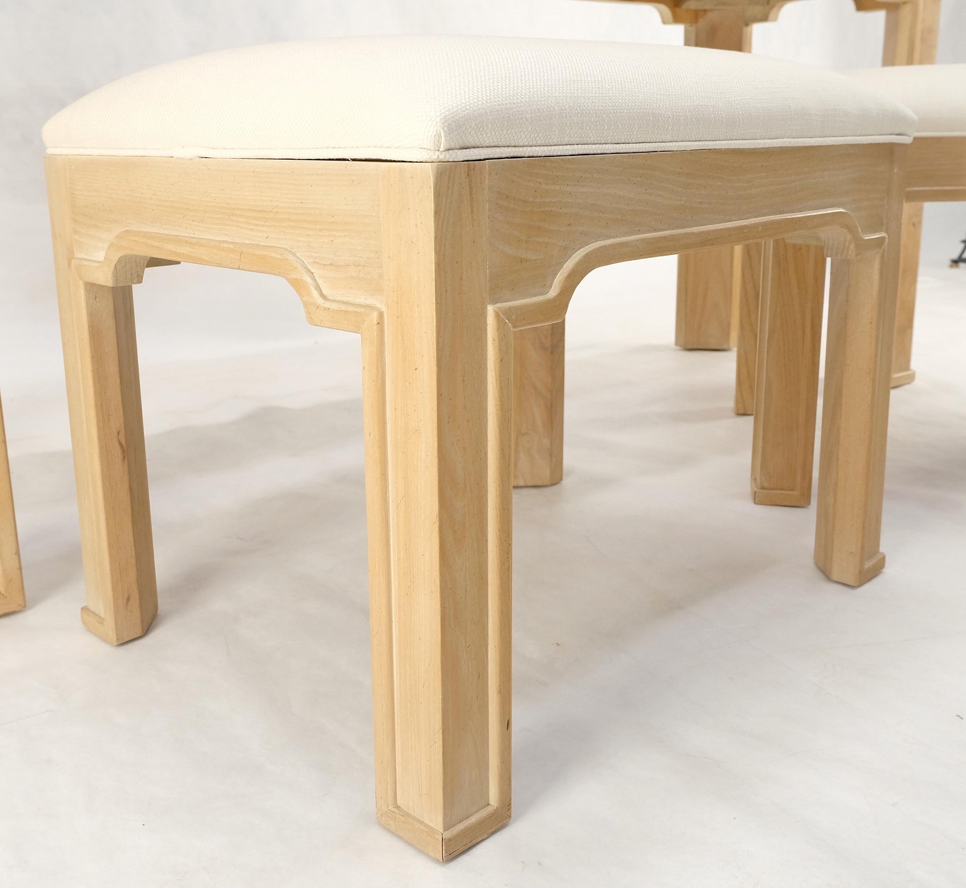 EstablishedLines Pair 1970s Nesting Benches Matching Burl Console Sofa Table New Upholstery MINT!