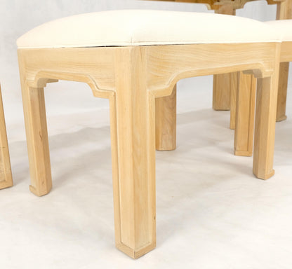 EstablishedLines Pair 1970s Nesting Benches Matching Burl Console Sofa Table New Upholstery MINT!