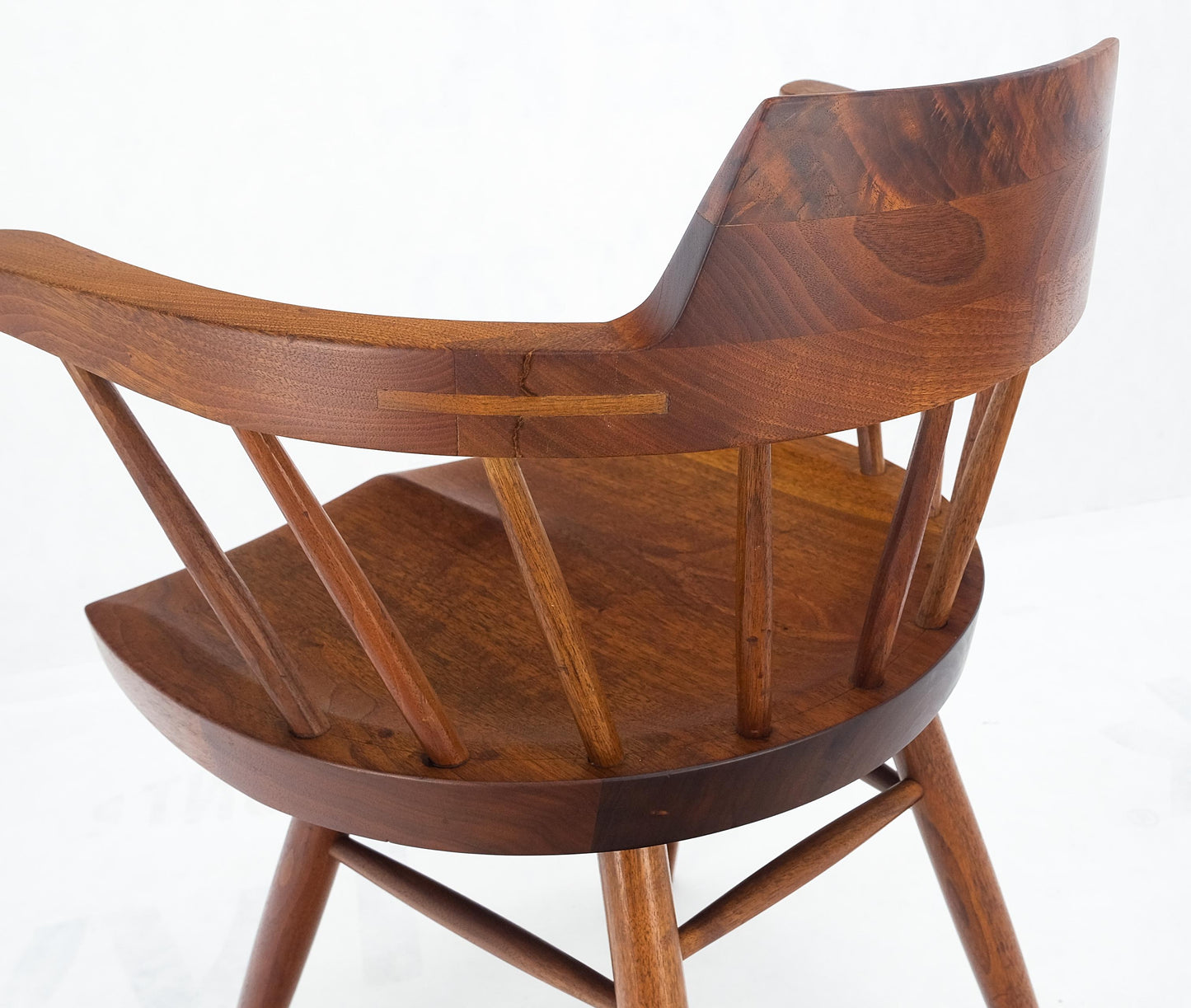 EstablishedLines Pair of George Nakashima Captain's Dining Chairs in Walnut