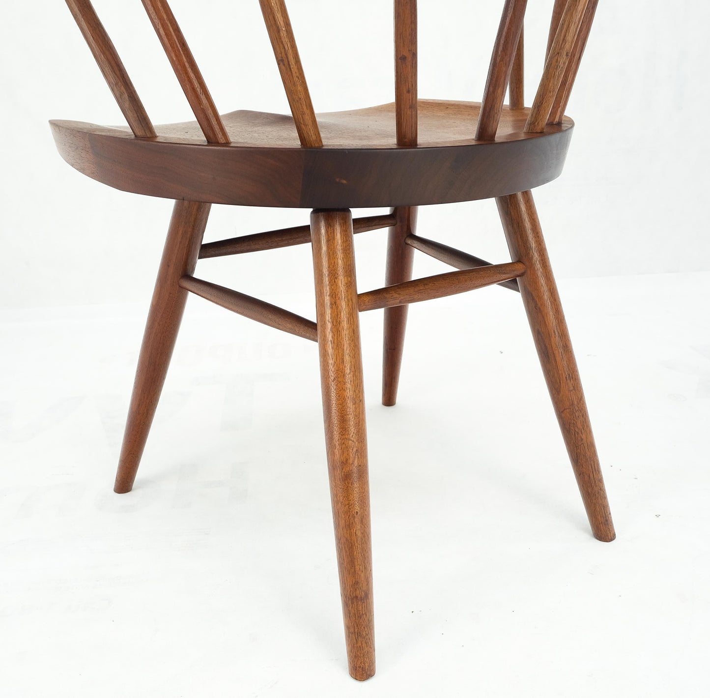 EstablishedLines Pair of George Nakashima Captain's Dining Chairs in Walnut