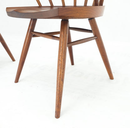 EstablishedLines Pair of George Nakashima Captain's Dining Chairs in Walnut