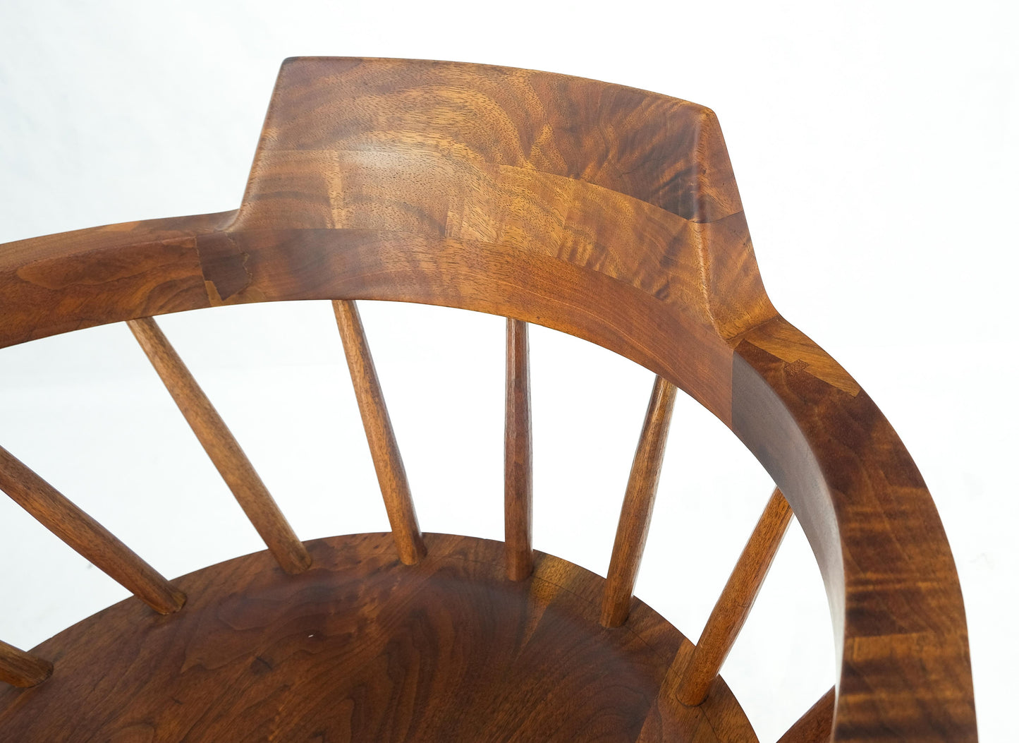 EstablishedLines Pair of George Nakashima Captain's Dining Chairs in Walnut