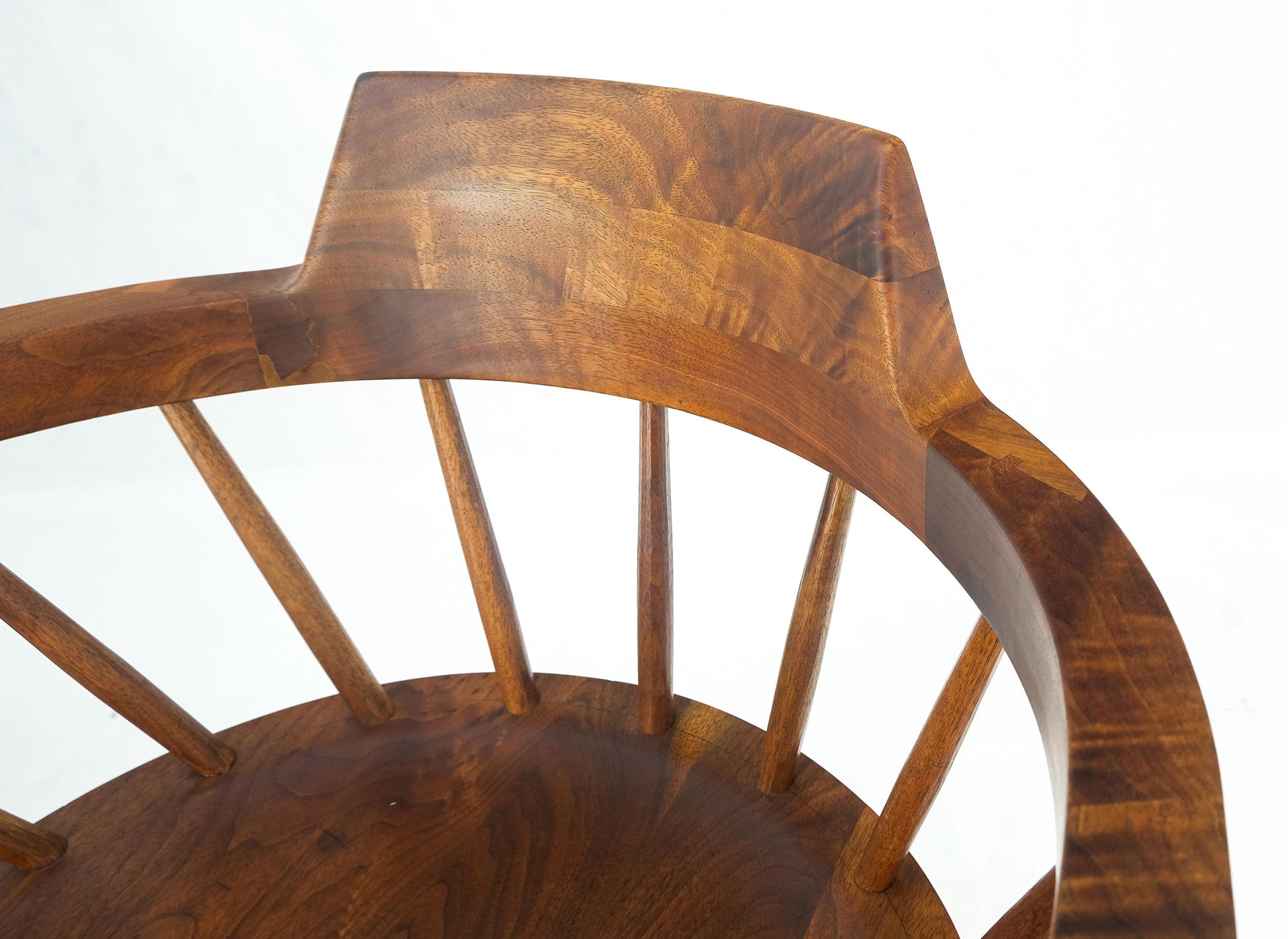 EstablishedLines Pair of George Nakashima Captain's Dining Chairs in Walnut