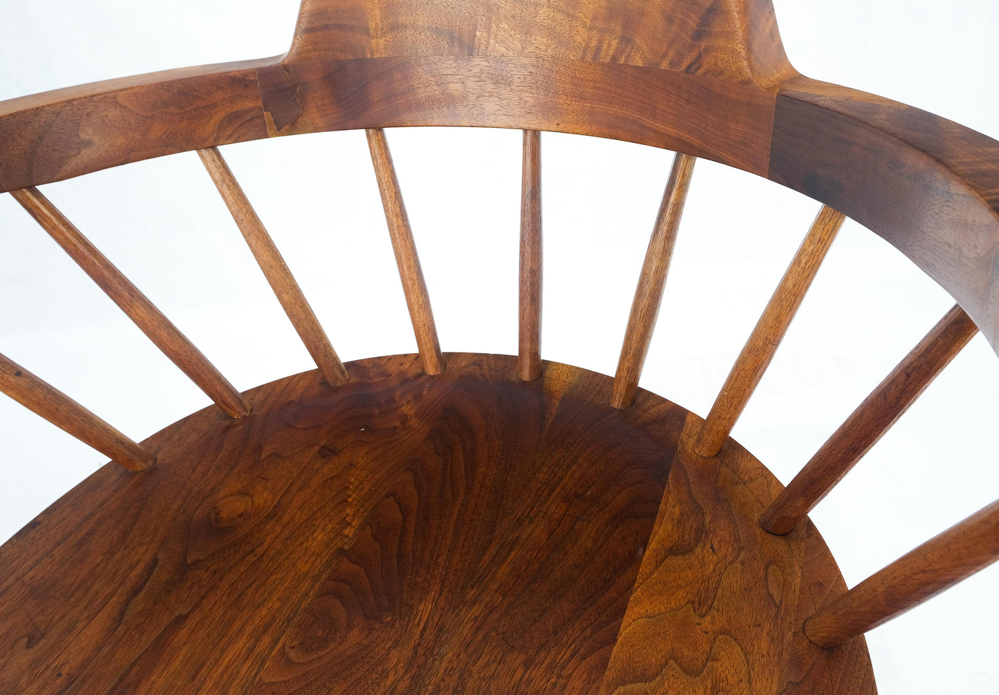 EstablishedLines Pair of George Nakashima Captain's Dining Chairs in Walnut