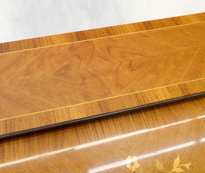 Italian Inlaid Satinwood Cylinder Top Secretary Desk Chest Drawers Dresser Mint!