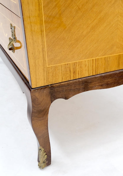 Italian Inlaid Satinwood Cylinder Top Secretary Desk Chest Drawers Dresser Mint!