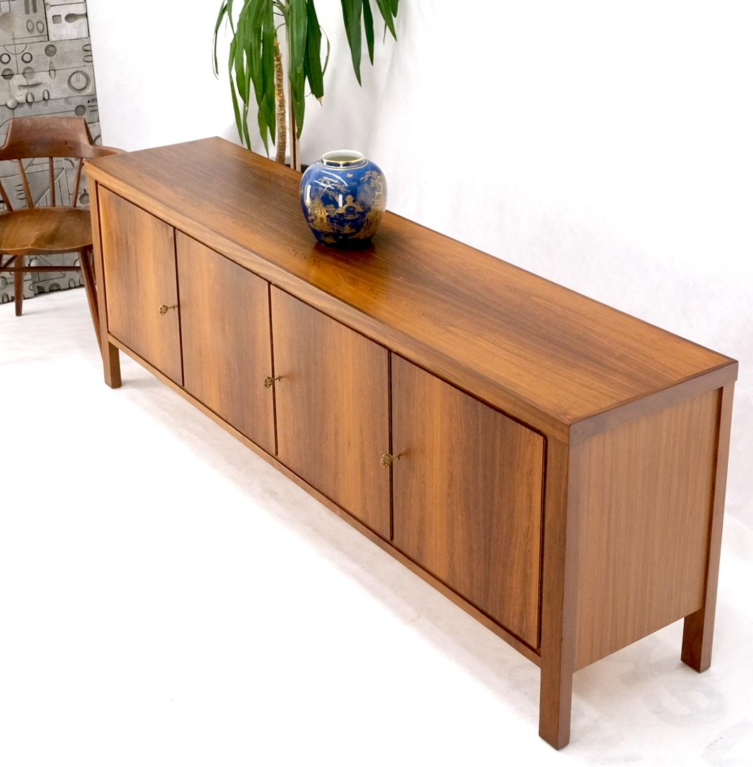 EstablishedLines Long Rosewood Danish Mid-Century Modern 4 Doors Drawers Credenza Finished Back