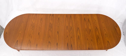 EstablishedLines Danish Teak Mid Century Modern Round Dining Banquet Conference Table 4 Leaf MINT