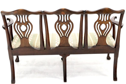 EstablishedLines 19th Century Triple Ball & Claw Armchair Style Settee Bench Sofa Chippendale