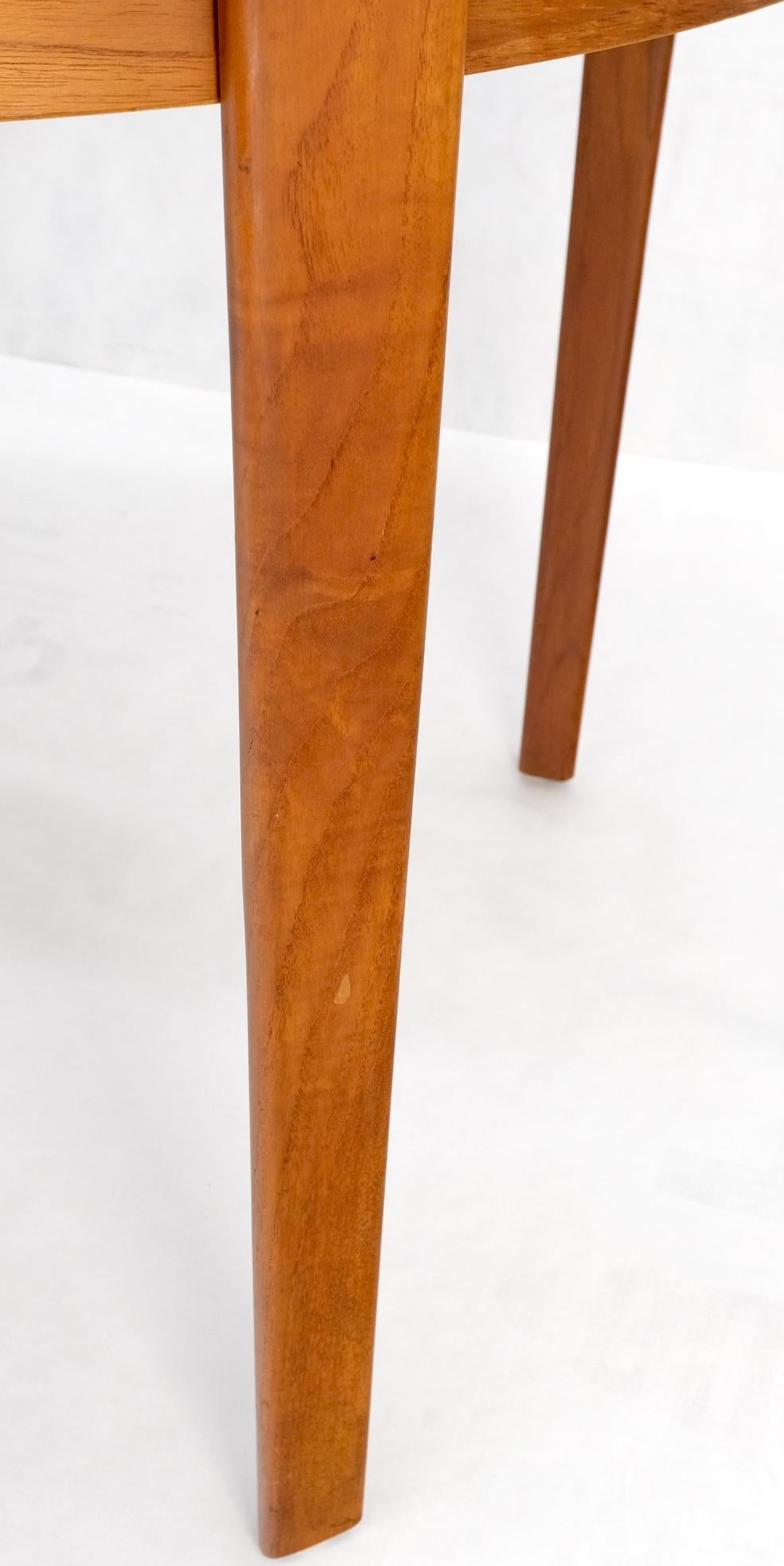 EstablishedLines Danish Teak Mid Century Modern Round Dining Banquet Conference Table 4 Leaf MINT