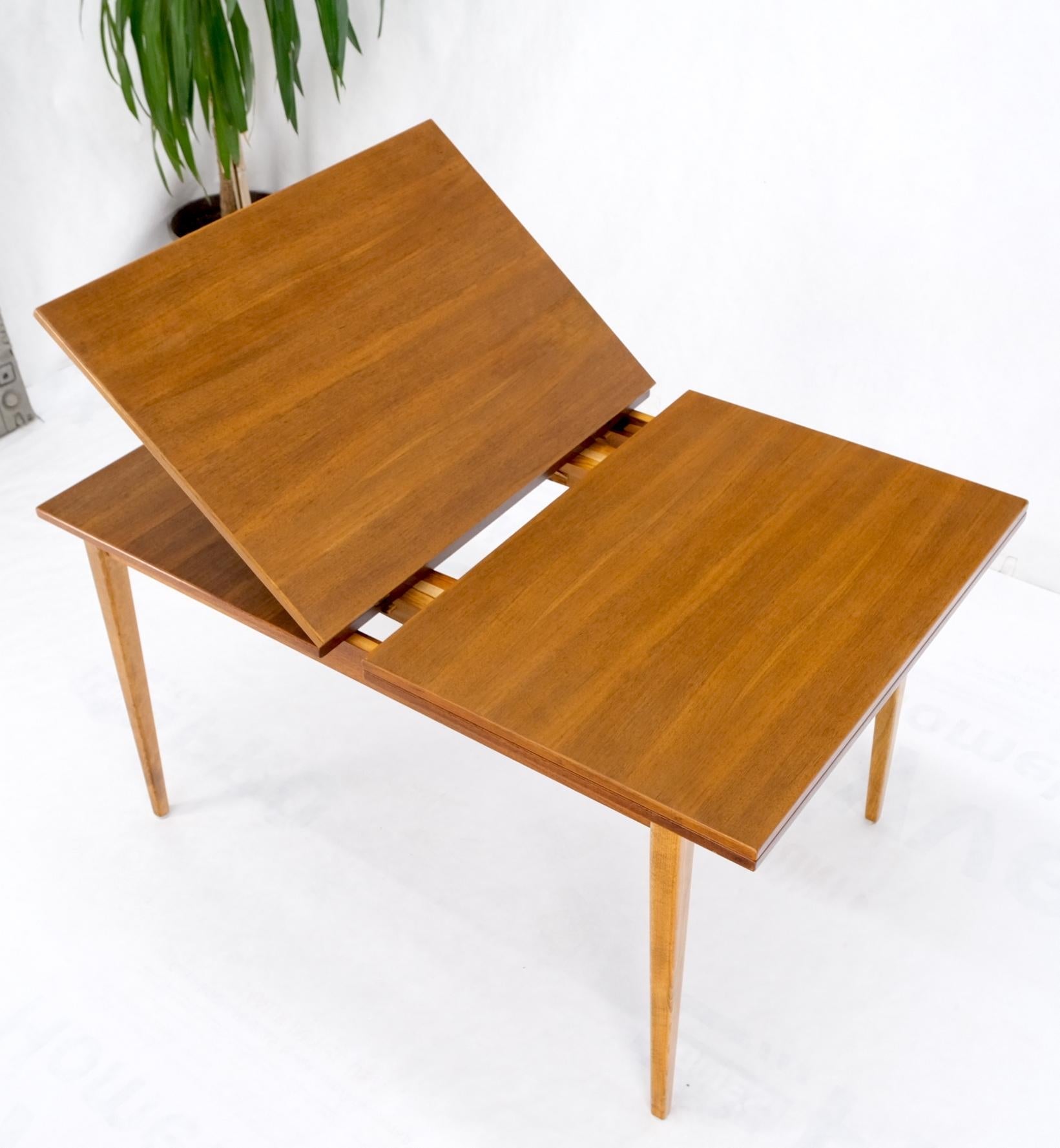 EstablishedLines Rectangle Teak Danish Mid Century Modern Dining Table Flip Top  Sweden Made MINT
