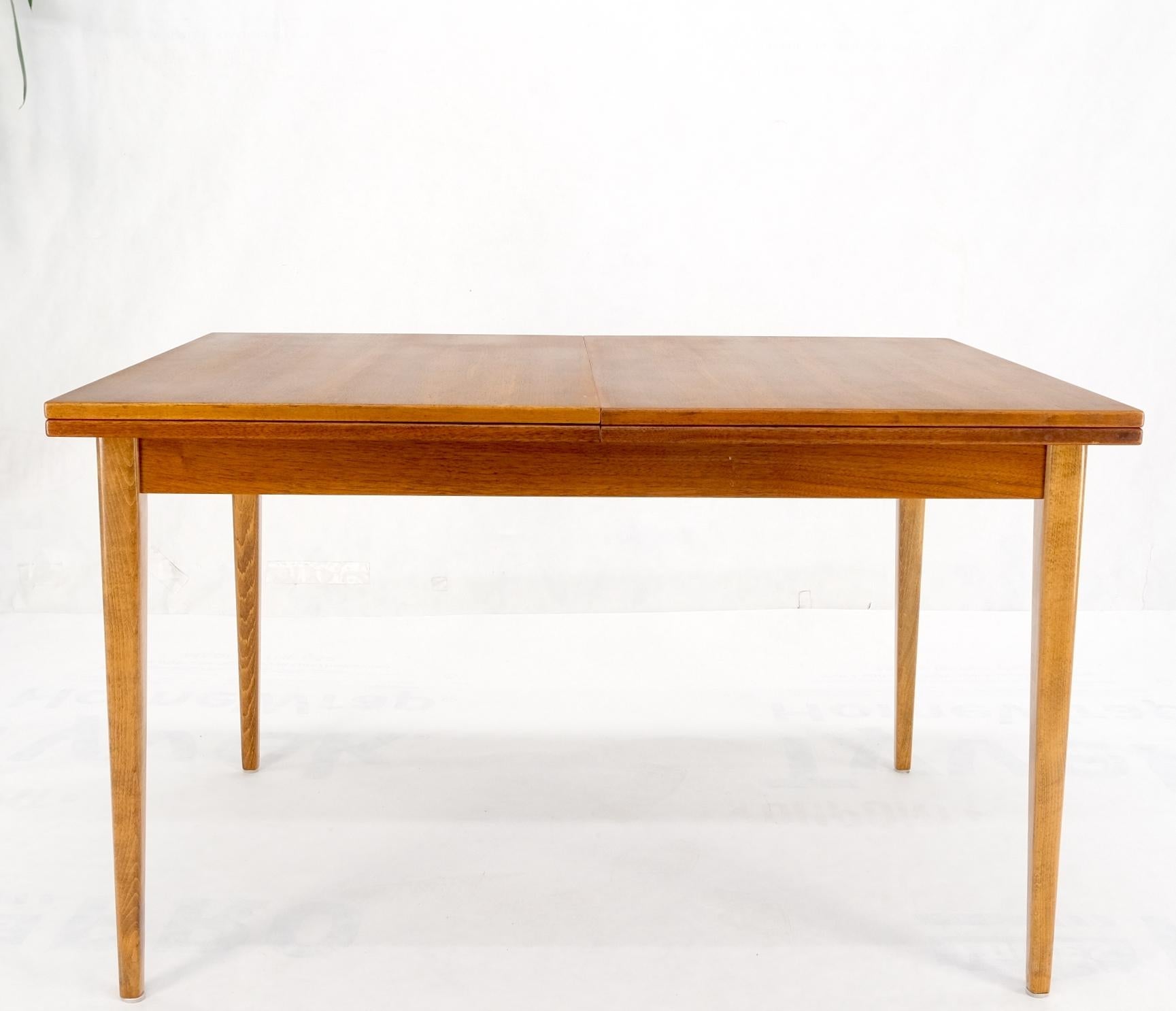 EstablishedLines Rectangle Teak Danish Mid Century Modern Dining Table Flip Top  Sweden Made MINT