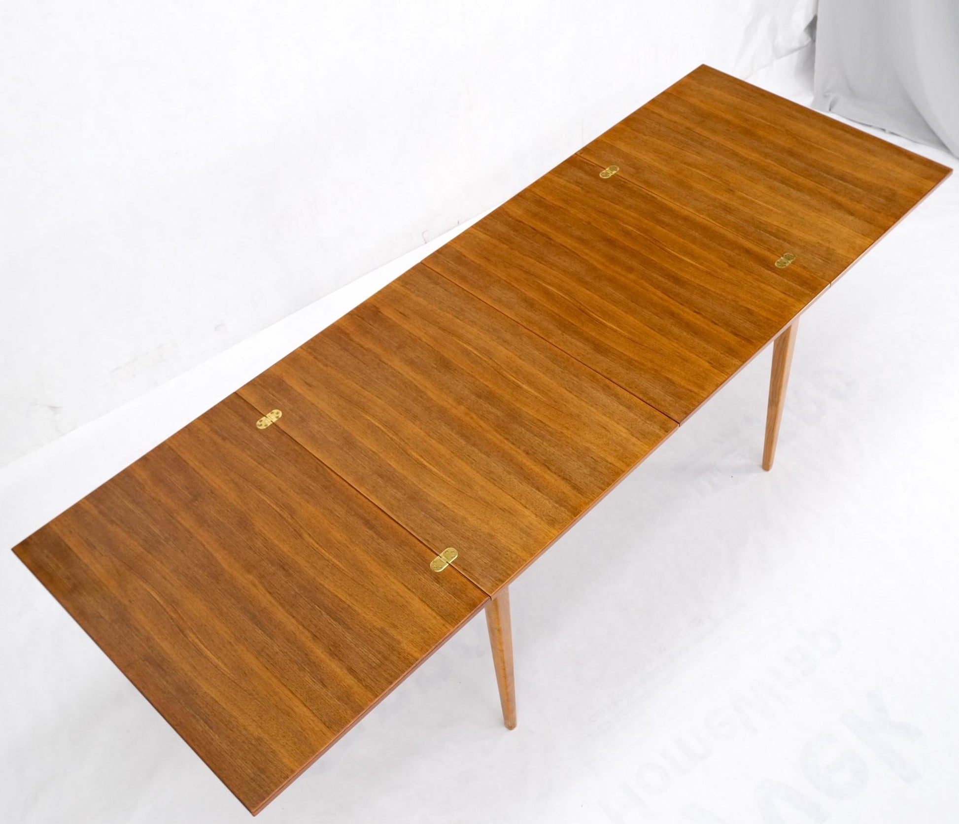 EstablishedLines Rectangle Teak Danish Mid Century Modern Dining Table Flip Top  Sweden Made MINT