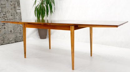 EstablishedLines Rectangle Teak Danish Mid Century Modern Dining Table Flip Top  Sweden Made MINT
