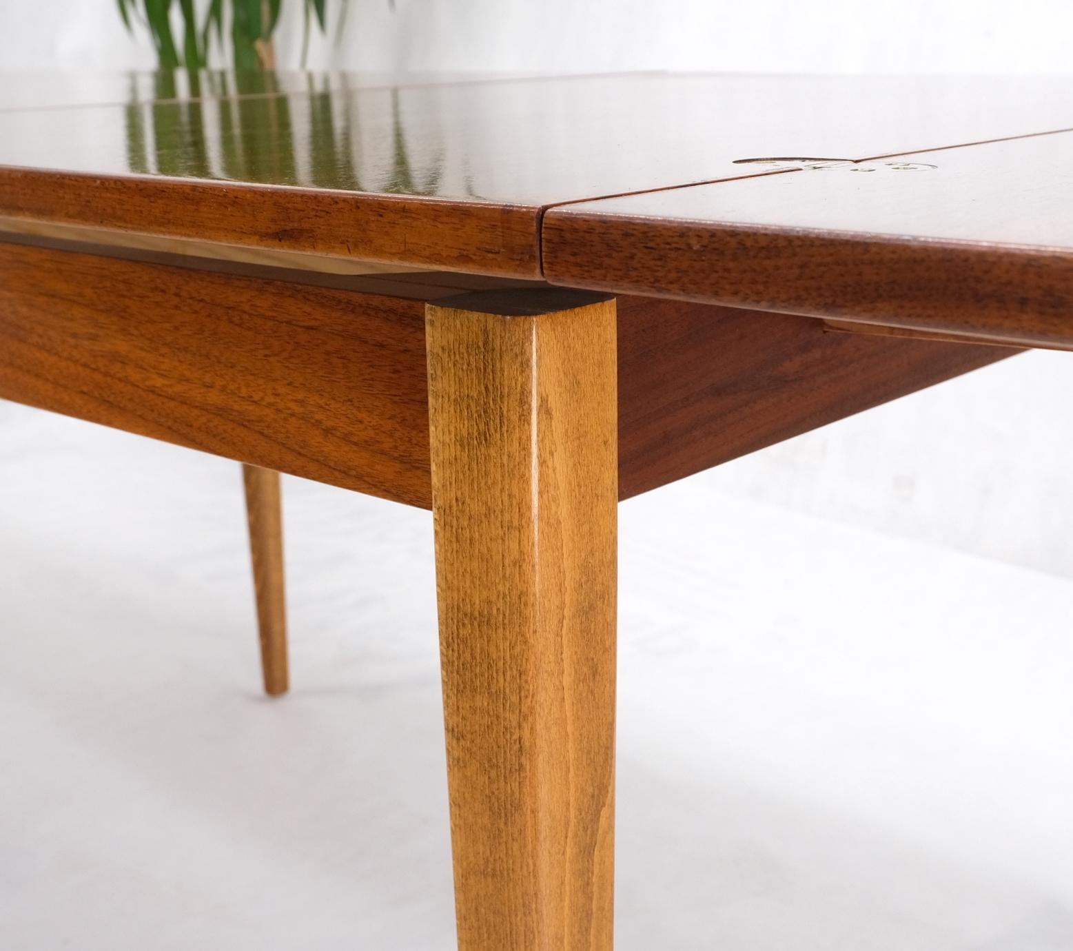 EstablishedLines Rectangle Teak Danish Mid Century Modern Dining Table Flip Top  Sweden Made MINT