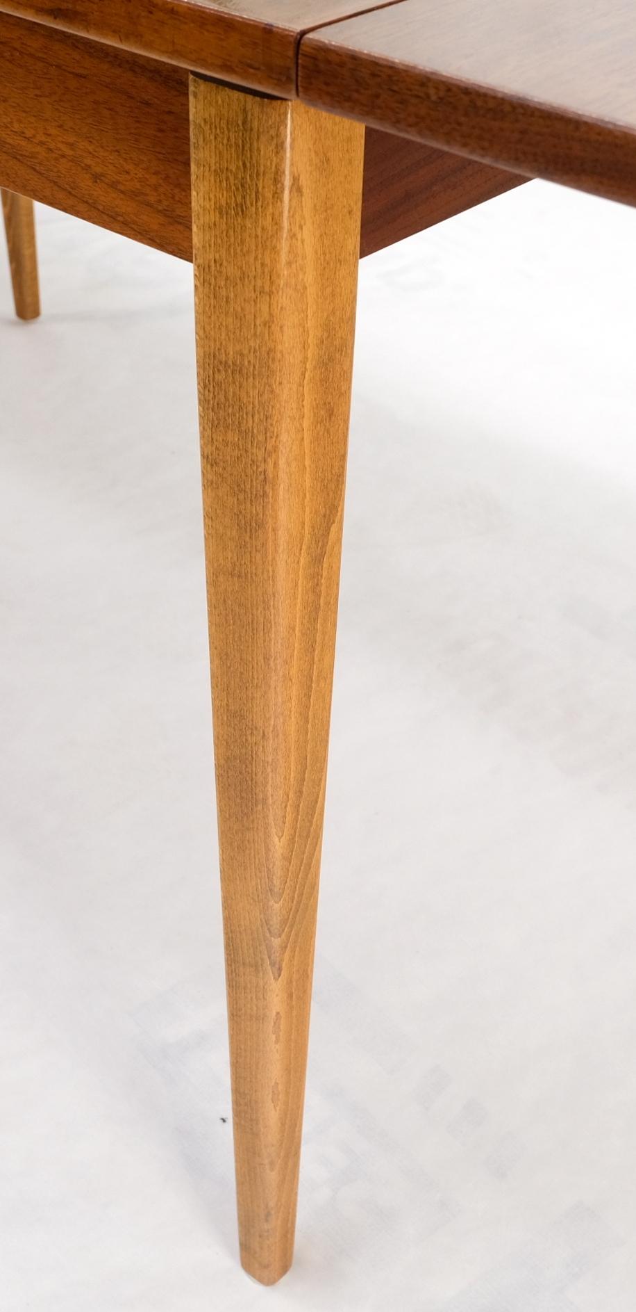 EstablishedLines Rectangle Teak Danish Mid Century Modern Dining Table Flip Top  Sweden Made MINT