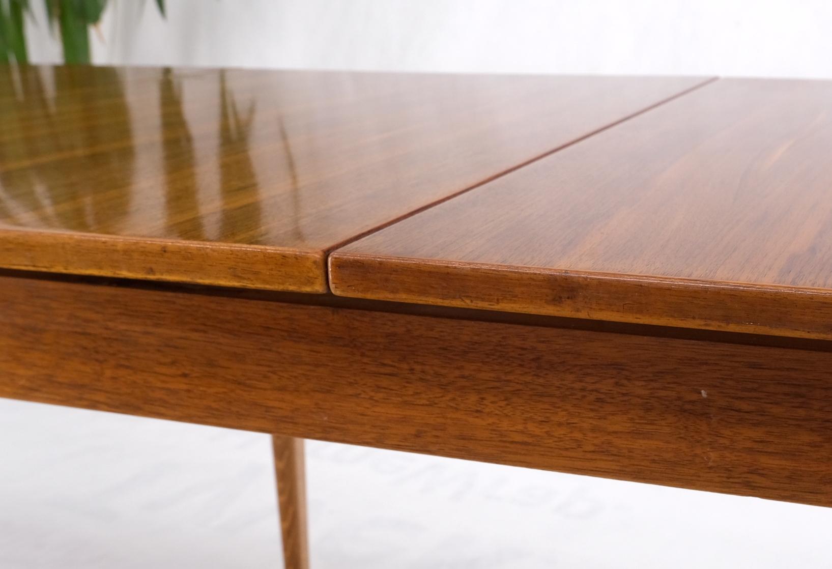 EstablishedLines Rectangle Teak Danish Mid Century Modern Dining Table Flip Top  Sweden Made MINT