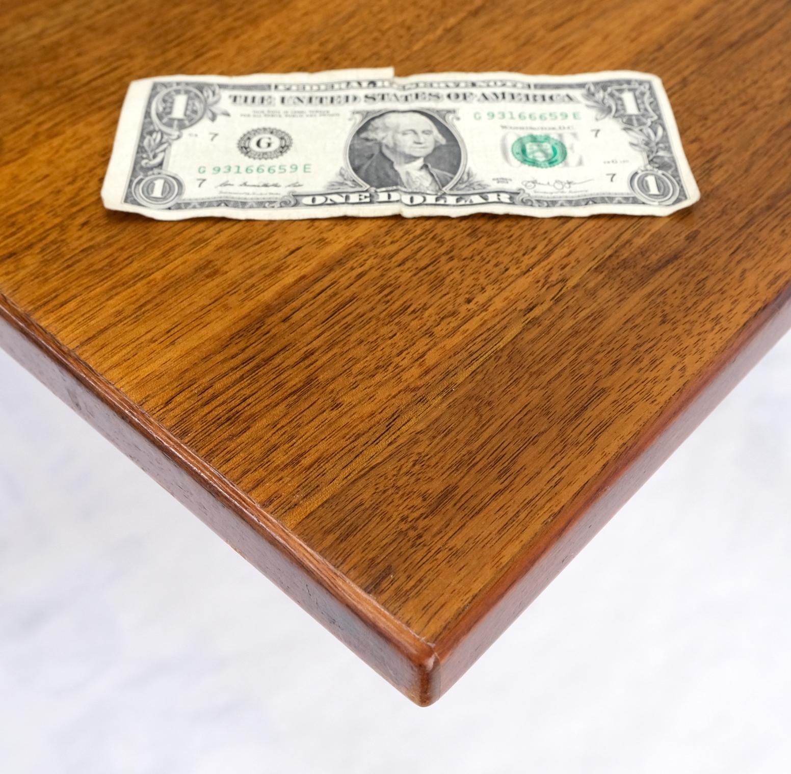 EstablishedLines Rectangle Teak Danish Mid Century Modern Dining Table Flip Top  Sweden Made MINT